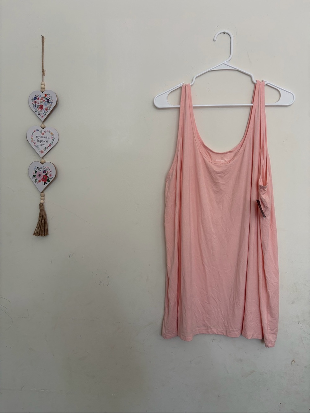 Lane Bryant Light Blush Pink Sleeveless Plus Preppy Barbie Lightweight Flowy NWT